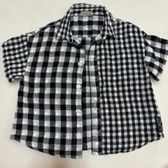 ブリーズ　半袖Tシャツ　チェック柄　ボタン　羽織　90 男の子