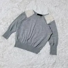 【c4634】✨美品✨dolly sean ニット　セーター　グレー　長袖