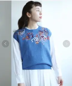 l'atelier du savon 花束ハンド刺繍　ベスト