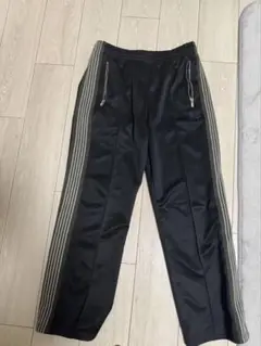 Needles x nubian 別注 レザー トラックパンツ　L org.jpg