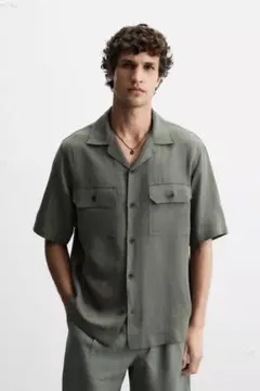 未使用 ZARA フルイドシャツ リネン