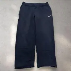 00s NIKE バギースウェットパンツ サンフェード　ブラック 切りっぱなし