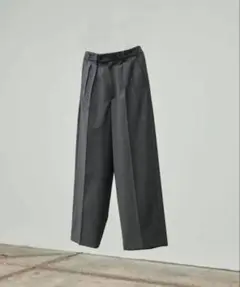 【LIDNM】 MERINO WOOL BAGGY SLACKS