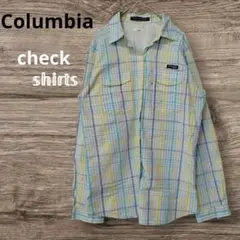 Columbia長袖チェックシャツ L コロンビア キャンプアウトドアアノラック