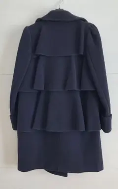Kaon バックフリルコート size36 ネイビー