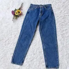 【GAP】ハイウエスト　テーパードデニムパンツ　ジーンズジーパン　ブルー　M