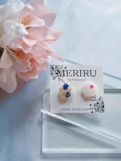 【匿名配送】本物のお花が入った ピアス　イヤリング