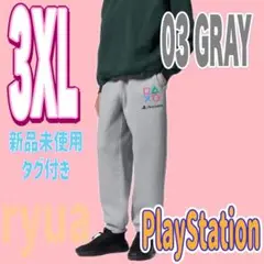 3XL ヘビーウェイトスウェットパンツ　プレイステーション　グレー 新品　GU