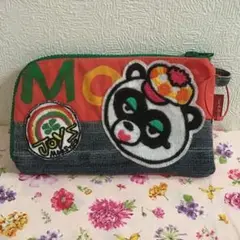 デニムリメイク☆カラフルくまちゃん通帳ポーチ