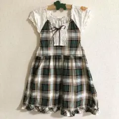 CHILD CHAMP チャイルドチャンプ　半袖チェックワンピース　120
