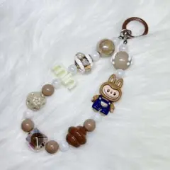 新品未使用✨ ラブブ ストラップ バッグチャーム 携帯ストラップ 茶 ブラウン