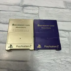 SONY PlayStation 2 メモリーカード 金 紫 初期化済