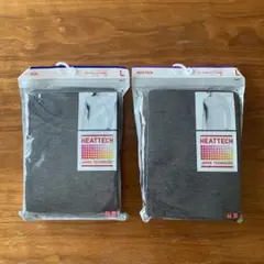 【新品未開封】ユニクロ　ヒートテックTシャツ　ダークグレー　Lサイズ　2枚セット