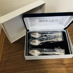 【お値下げしました】TBCL シルバースプーン5本＋シルバーポリシングクロス 新品TBCL シルバー950 カトラリー 銀スプーン銀フォーク クロス