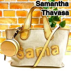 【美品】Samantha Thavasa 2way ステッチ ハンドバッグ