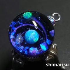 宇宙玉レジンネックレス