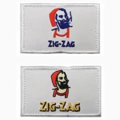 ZIG ZAG ジグザグ ベルクロワッペン 2枚組 ヒッピー HEMP 葉巻