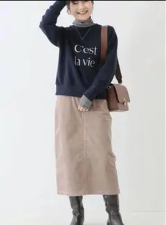 新品SLOBE IENAスローブイエナストレッチコールペグトップタイトスカート