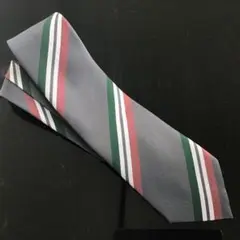 Partner ストライプ ネクタイ グレー