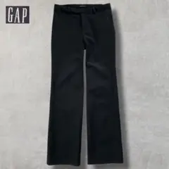 GAP パンツ ストレート ストレッチ シンプル 無地 ナイロン ブラック