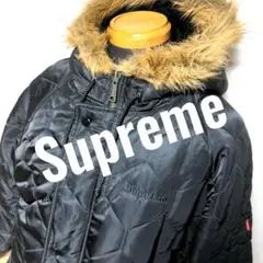 bj1. Supreme パーカー キルティングジャケット 黒 メンズMサイズ