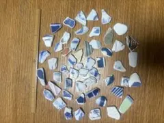 シー陶器　中位　ブルー　ブラウン　グリーン