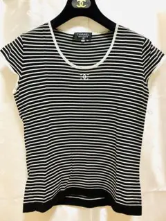 CHANEL ヴィンテージ シャネル Tシャツ コットンニット カットソー半袖