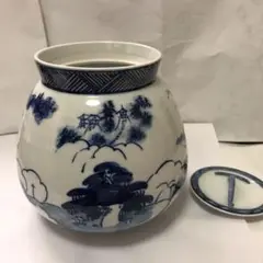 【茶道具】加藤藤城造　白磁七宝透平水指（共箱） 茶道具】加藤藤城造 白磁七宝透平水指（共箱）