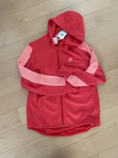 新品 アディダス ガールズ 160サイズ パーカー かわいいピンクadidas
