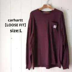 carhartt カーハート ロンT LOOSE FIT L ブラウン メンズ