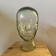 ガラス　ヴィンテージ　顔　トルソー　ガラス