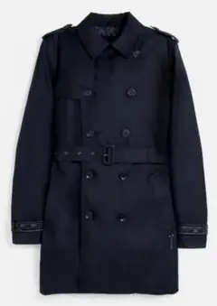 coach 1941変形ソリッドトレンチコート ウエストベルト ネックベルト 黒