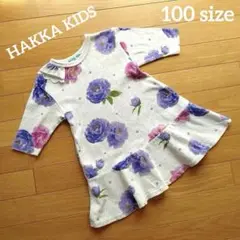 【HAKKA KIDS】ピオニープリント七分袖ワンピース　100 size