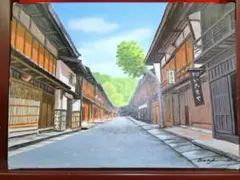 油絵 画題『ウインターコスモス』作家名 朝隈敏彦
