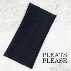 PLEATS PLEASE オーチューブ ブラック スヌード イッセイミヤケ