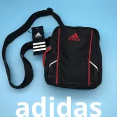adidas ショルダーバッグ ブラック/レッド