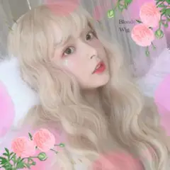 金髪ウィッグ　巻髪　ロリータ　ギャル　カツラ　コスプレ　小顔効果 nk-06