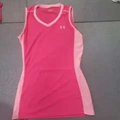 UNDER ARMOUR ピンク ノースリーブシャツ XXL