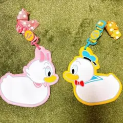 ディズニー　ドナルドダッキー・デイジーダッキー パスケース　ストラップ