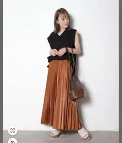 秋冬★エストネーション プリーツスカート ロングスカート