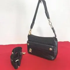 美品★ A.D.M.J アクセソワ クロコダイルレザー 2way バッグ