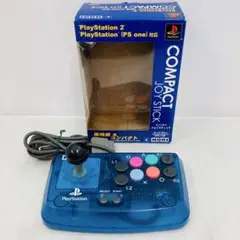 動作確認済 HORI コンパクト ジョイスティック クリアブルー PS よ2