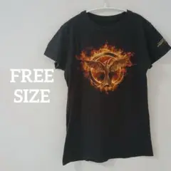 Tシャツ 火の鳥 ブラックTHE HUNGER GAMES MOCKINGJAY