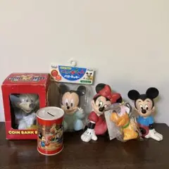 ☆ミッキーマウス　ミニー　ベビーミッキー　プルート　貯金箱　ソフビ　ぬいぐるみ☆
