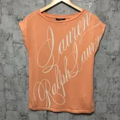 【LAUREN RALPH LAUREN】筆記体ロゴ ノースリーブ TシャツXS