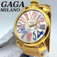 【超美品】GaGa MILANO マヌアーレ 46mm 腕時計 ゴールド