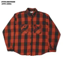 FIVE BROTHER FLANNEL SHIRTS 1970s 1980s