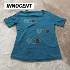 【INNOCENT】 ターコイズブルー 半袖Tシャツ ☆美品☆ M～L