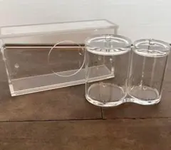 二重ガラス容器 2個セット 透明ケース付き
