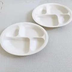 スケーター　仕切りプレート　木目調　滑り止め　プレートごはん
